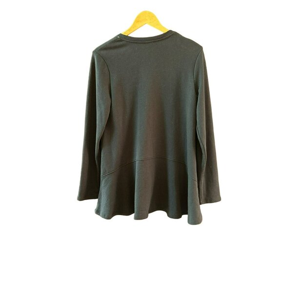 Logo Lounge Women's Black Zip-Up Cardigan Long Sleeve Size Small Casual Work - Picture 3 of 4